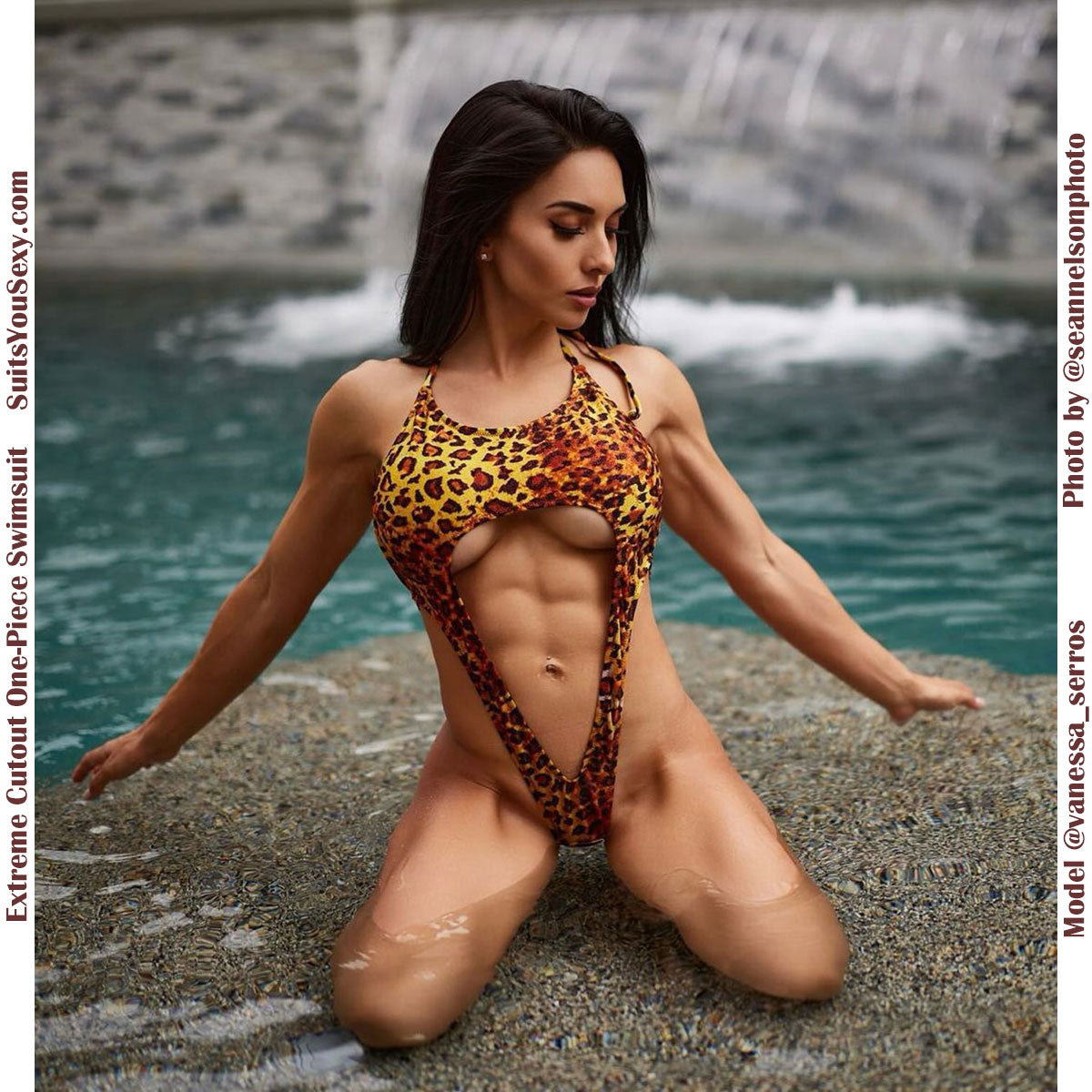 Extreme Cutout One-Piece Swimsuit — V-Thong Back, Manufactured in USA - Sexy One-Piece Swimsuit Manufactured in Clearwater, FL