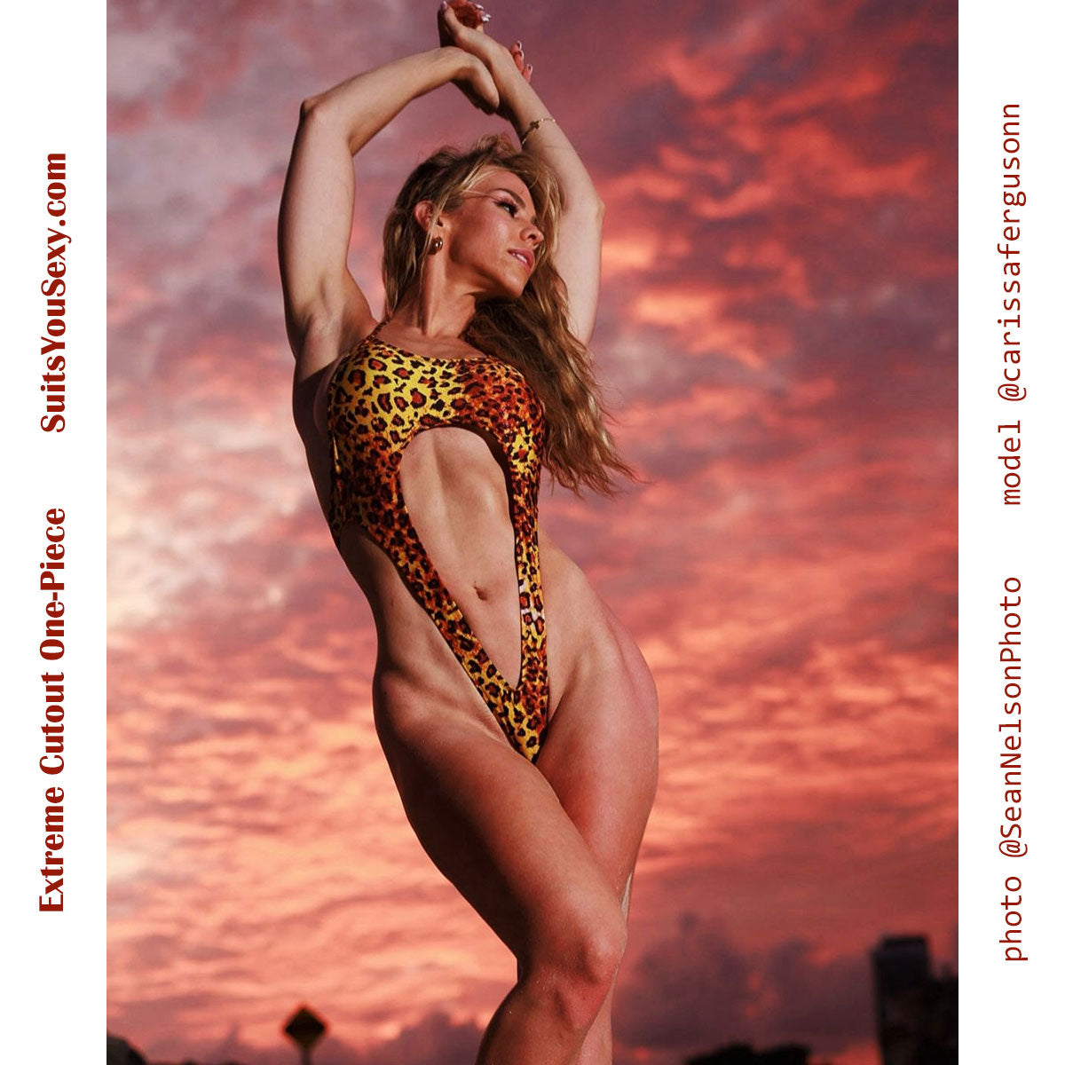 Extreme Cutout One-Piece Swimsuit — V-Thong Back, Manufactured in USA - Sexy One-Piece Swimsuit Manufactured in Clearwater, FL