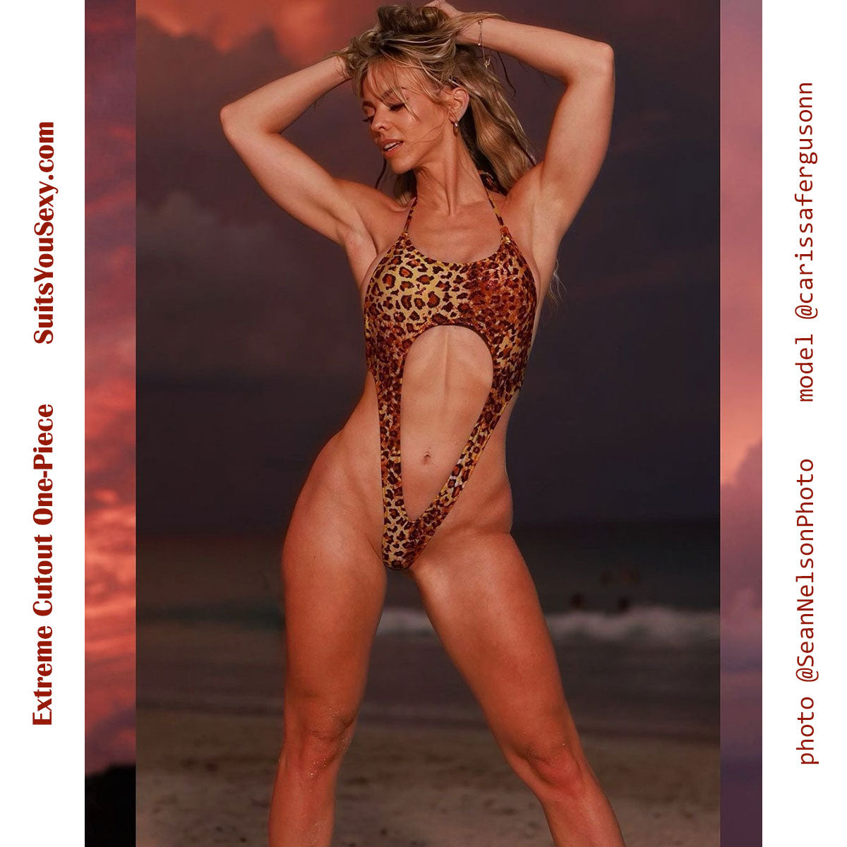 Extreme Cutout One-Piece Swimsuit — V-Thong Back, Manufactured in USA - Sexy One-Piece Swimsuit Manufactured in Clearwater, FL