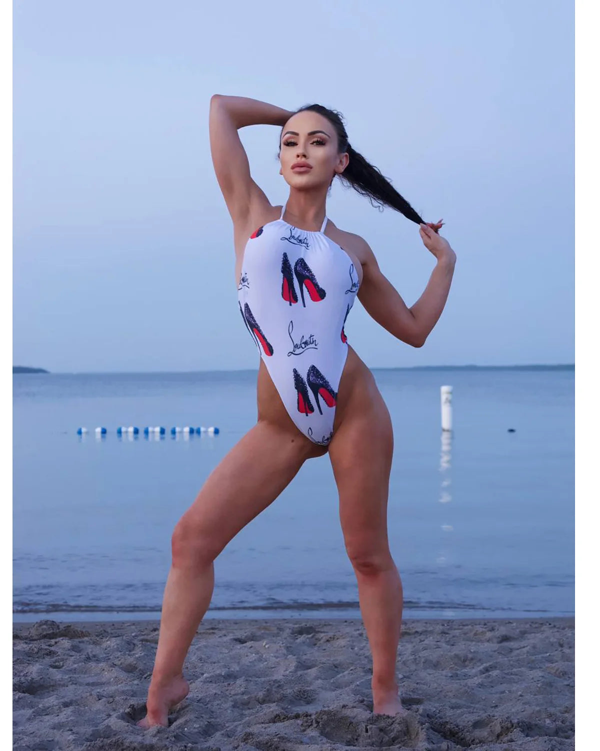 Daringly chic one-piece swimsuit limited edition barely there — manufactured in Clearwater Florida
