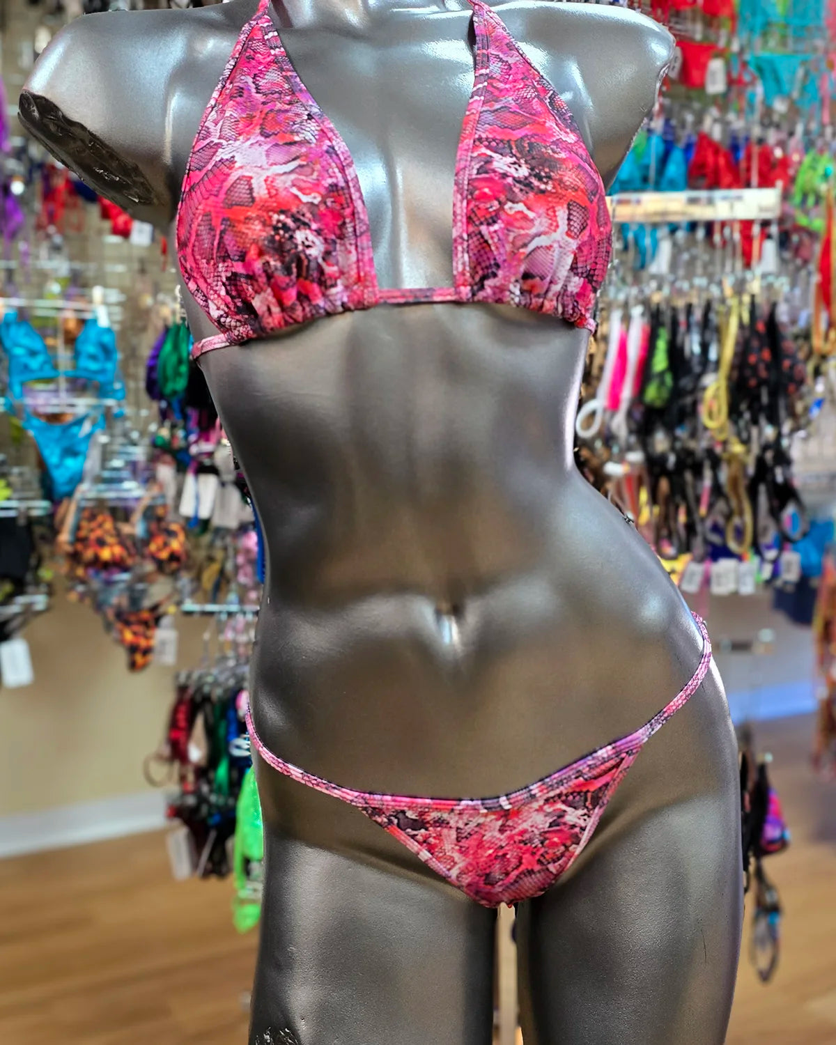 Tie halter bikini front view — American made swimwear SuitsYouSexy