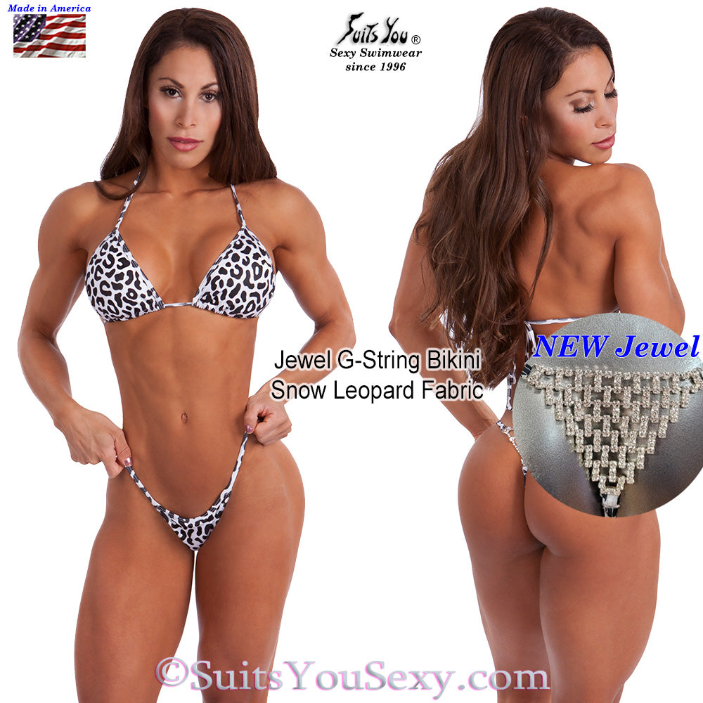 Jewel G, String Bikini Second Color Option, Crystal Back, Made in USA