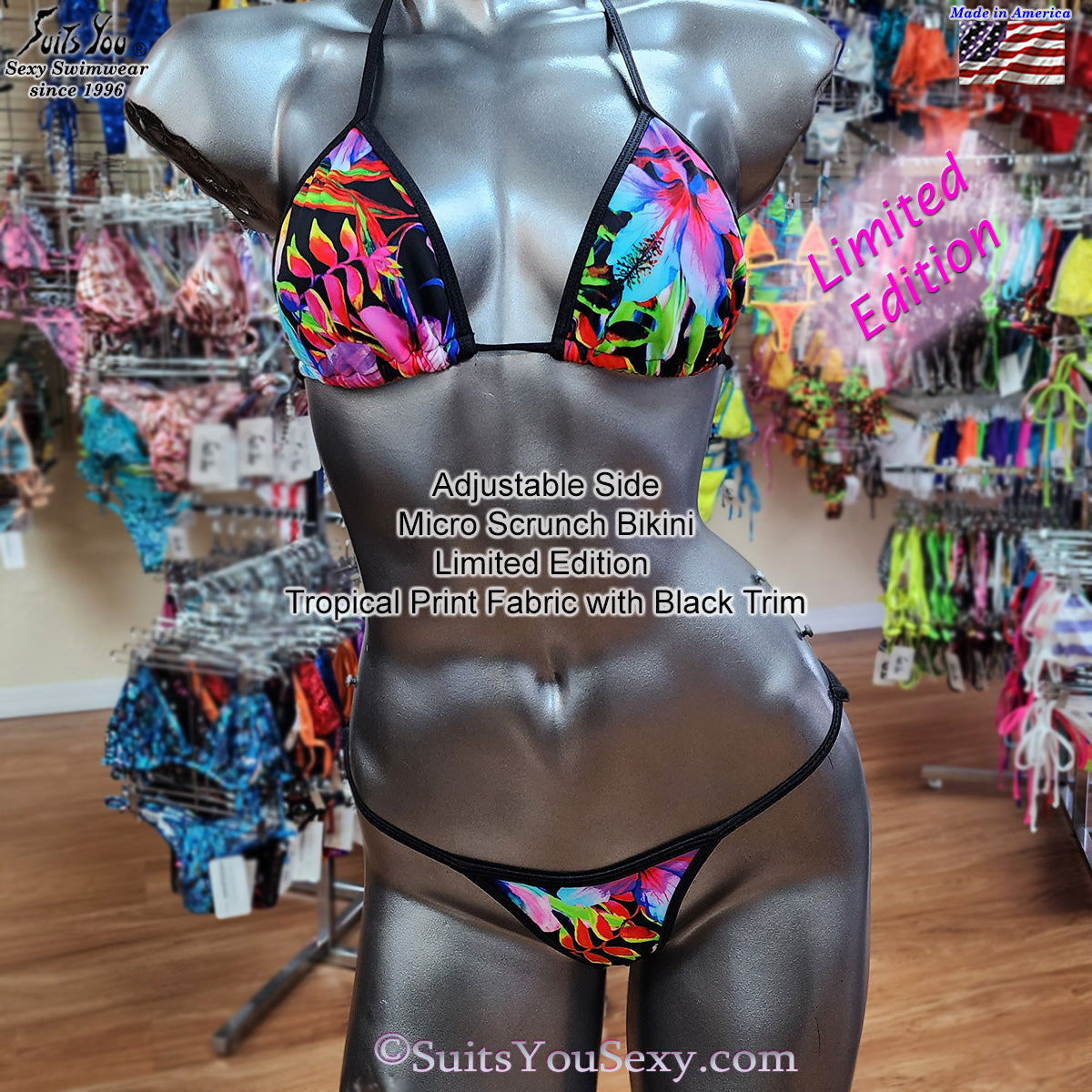 Adjustable micro scrunch bikini — sexy swimwear, SuitsYouSexy