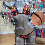 Flame Bikini with adjustable sides