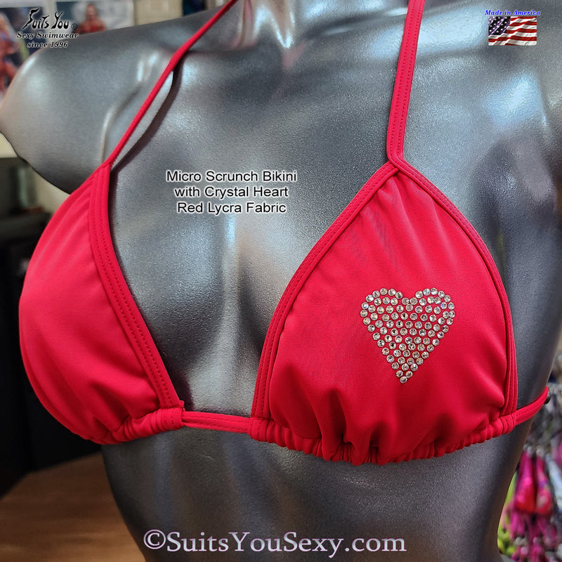 Red Bikini with Crystal Heart