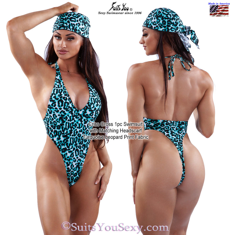 One Piece Swimsuit with matching headscarf