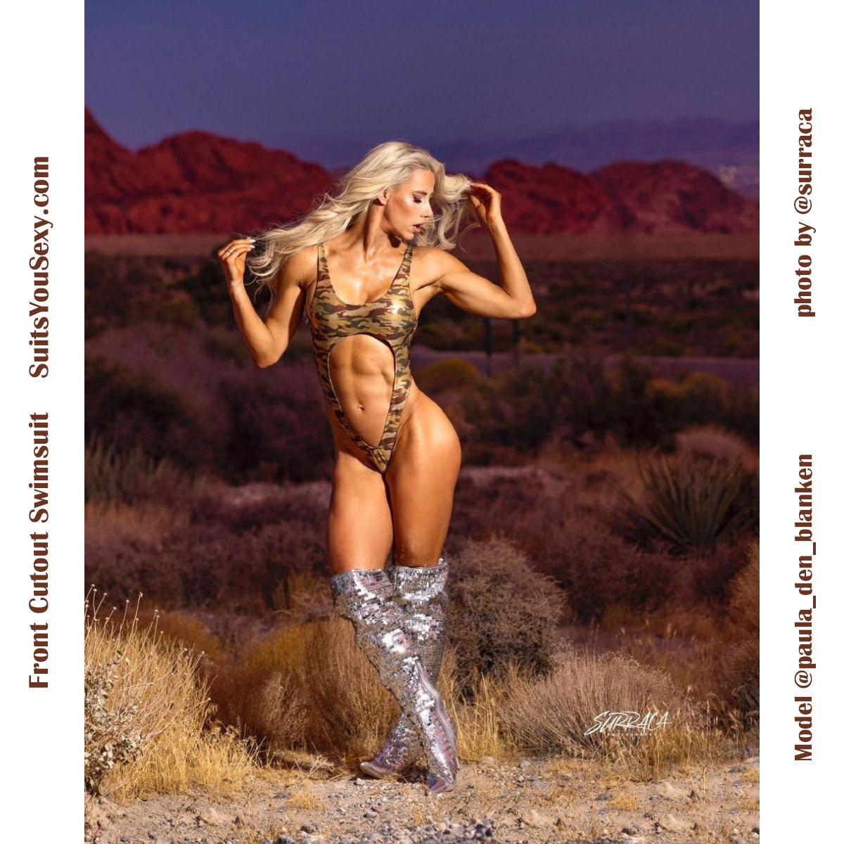 Front cutout one-piece swimsuit — designed by Lucy, made in USA