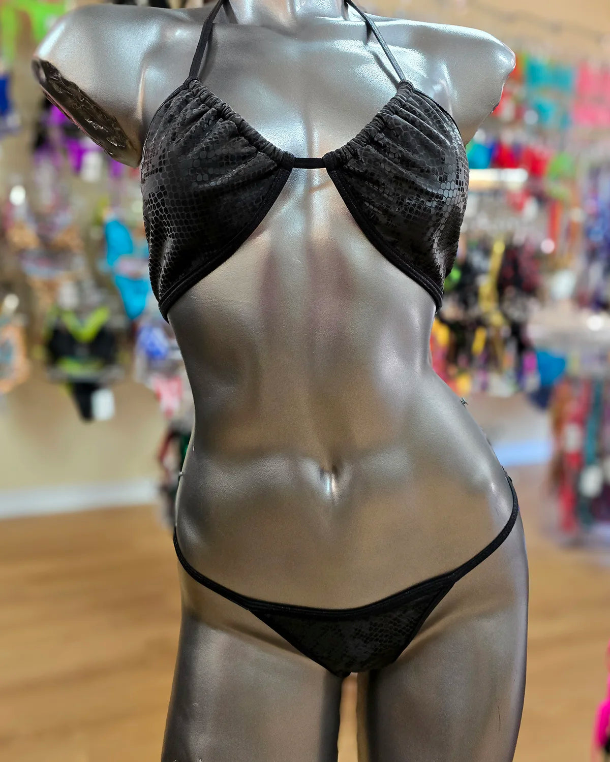 Tie halter top bikini — manufactured in Clearwater Florida