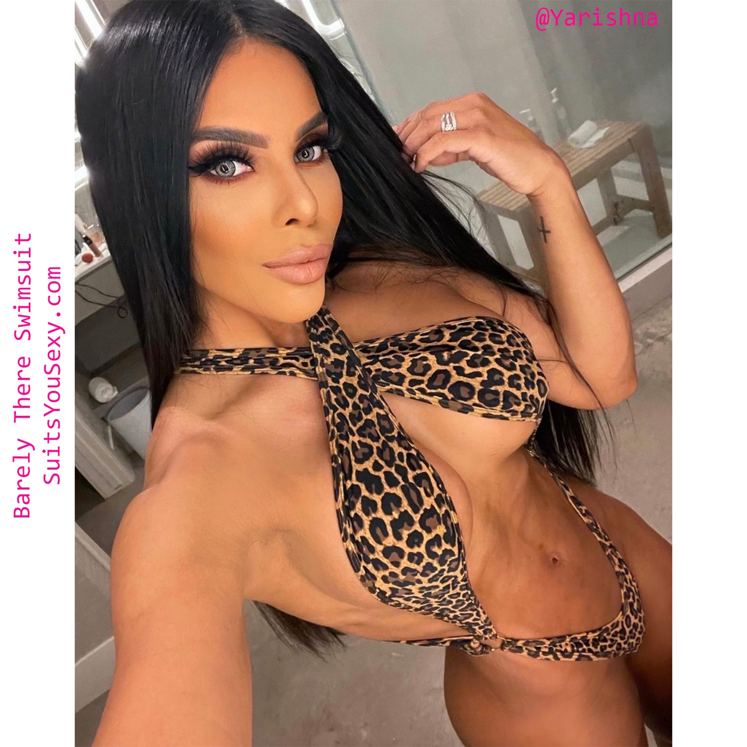 Barely there print swimsuit — manufactured in Clearwater FL