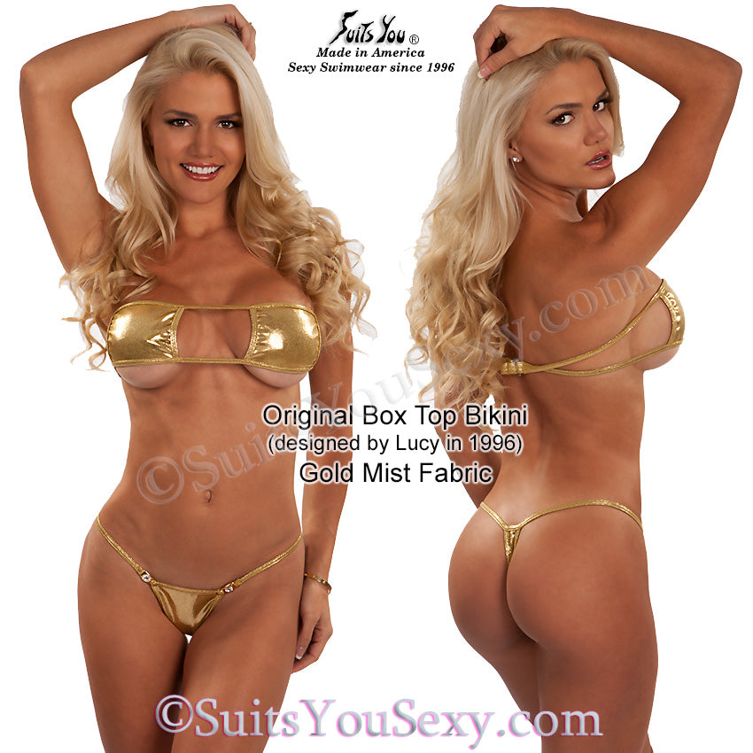 Box Top Bikini — Lucy's Original 1996 Design, 5 Colors - Extreme Bikini Manufactured in Clearwater, FL