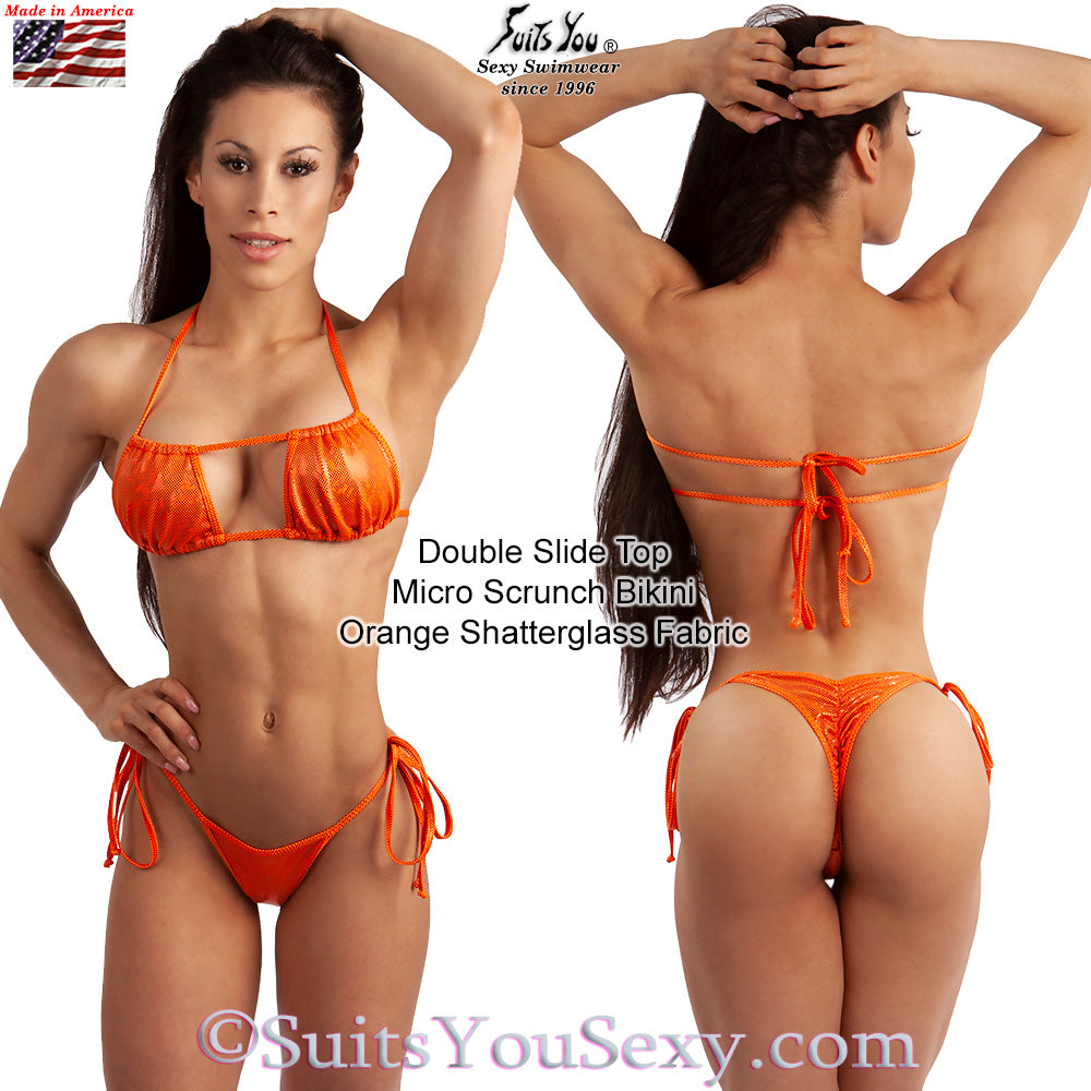 Double Slide Top Micro Scrunch Bikini