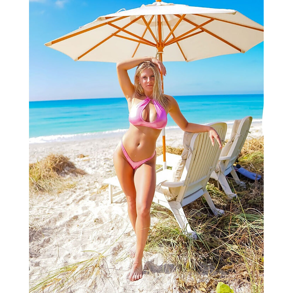 High leg thong bikini with keyhole top — SuitsYouSexy, manufactured in Clearwater FL
