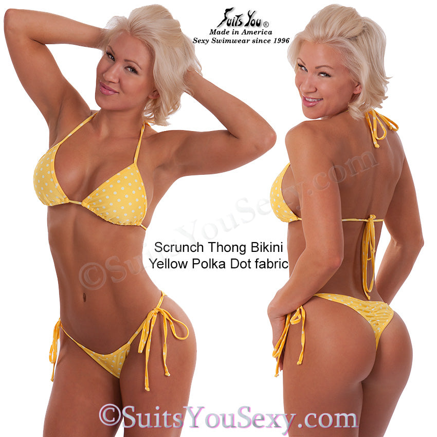 Scrunch back thong bikini print fabric — American made, manufactured in Clearwater Florida